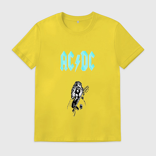 Мужская футболка AcDc Angus Young / Желтый – фото 1