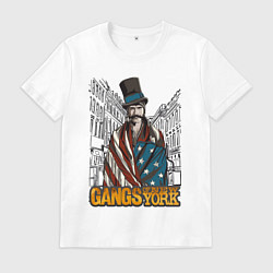 Футболка хлопковая мужская Билл Мясник Банды Нью-Йорка, цвет: белый