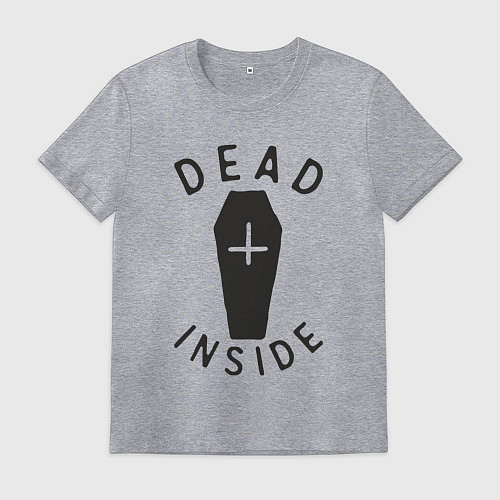 Мужская футболка Мёртвец внутри / Меланж – фото 1