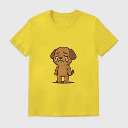 Футболка хлопковая мужская Crying Little Poppy, цвет: желтый
