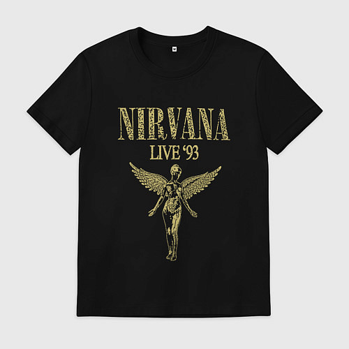 Мужская футболка Nirvana live 93 / Черный – фото 1
