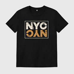 Футболка хлопковая мужская NYC original, цвет: черный