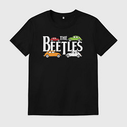Футболка хлопковая мужская The beetles, цвет: черный