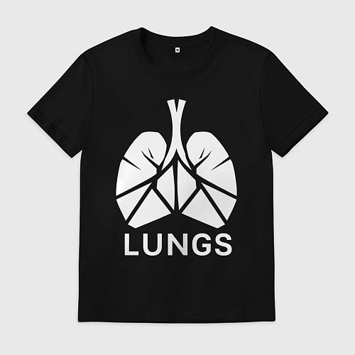 Мужская футболка Легкие сигментарно / Черный – фото 1