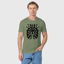 Футболка хлопковая мужская Легкие любви с шипами, цвет: авокадо — фото 2