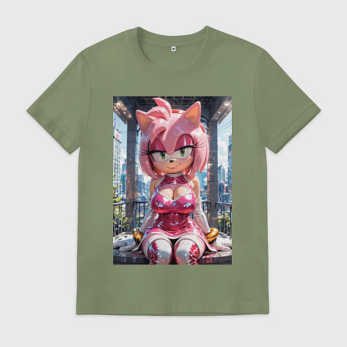 Мужская футболка Эми Роуз из Somic строит глазки / Авокадо – фото 1