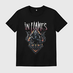 Футболка хлопковая мужская In Flames Mask, цвет: черный