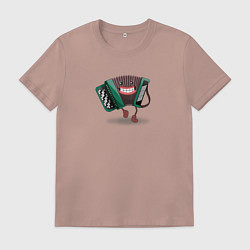 Футболка хлопковая мужская Мем баян, цвет: пыльно-розовый