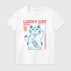 Футболка хлопковая мужская Maneki neko, цвет: белый
