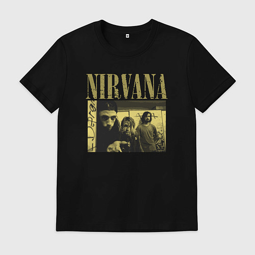 Мужская футболка Nirvana foto band / Черный – фото 1