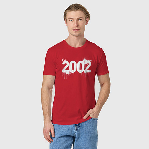 Мужская футболка Граффити стиль 2002 / Красный – фото 3