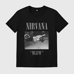 Футболка хлопковая мужская Nirvana blew, цвет: черный