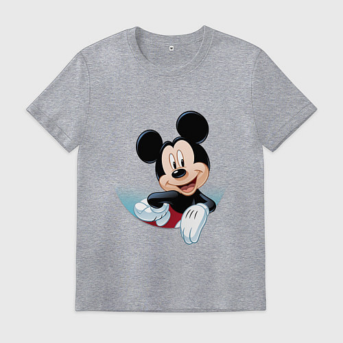 Мужская футболка Микки маус- / Меланж – фото 1