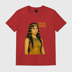 Футболка хлопковая мужская Билли Айлиш фараон, цвет: красный