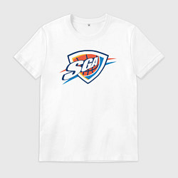 Футболка хлопковая мужская SGA Oklahoma, цвет: белый