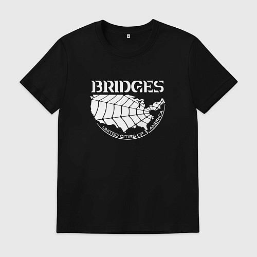 Мужская футболка Bridges logo / Черный – фото 1