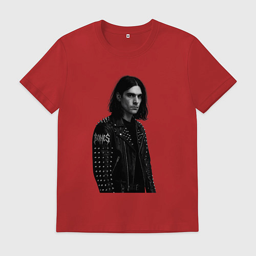 Мужская футболка Bones в образе рок звезды / Красный – фото 1