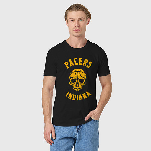 Мужская футболка Indiana Pacers skull / Черный – фото 3