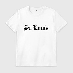 Футболка хлопковая мужская St Louis Missouri - USA, цвет: белый