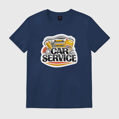 Мужская футболка Сервис для автомобилей / Тёмно-синий – фото 1