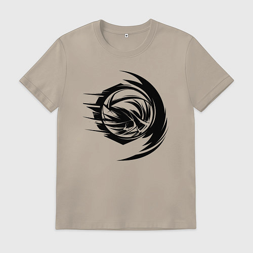 Мужская футболка Волейбольный мяч вихревой удар / Миндальный – фото 1