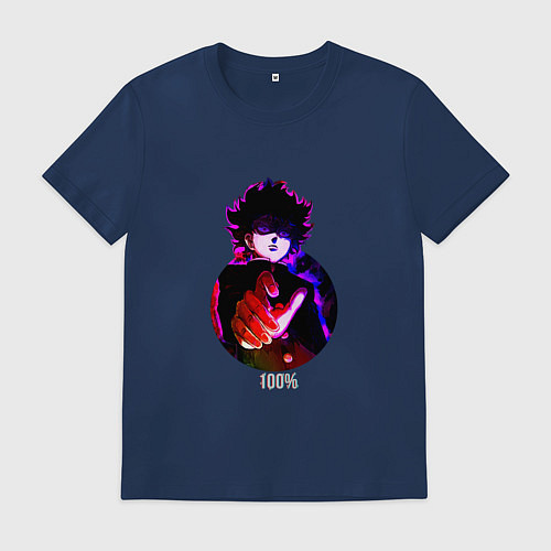 Мужская футболка Anime Mob Psycho 100 Shigeo / Тёмно-синий – фото 1