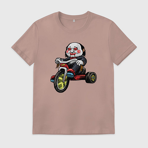 Мужская футболка Пила на велосипеде / Пыльно-розовый – фото 1