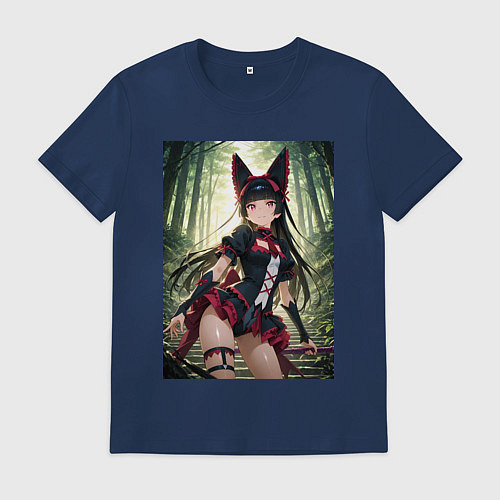 Мужская футболка Рори Меркурия в лесу / Тёмно-синий – фото 1