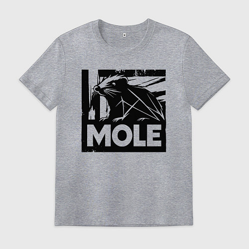 Мужская футболка Крот в стиле граффити / Меланж – фото 1