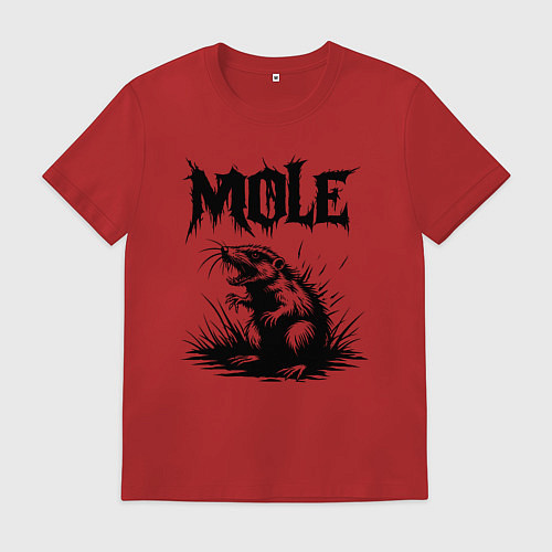 Мужская футболка Крот в ярости / Красный – фото 1