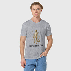 Футболка хлопковая мужская Serpentini Toiletini, цвет: меланж — фото 2