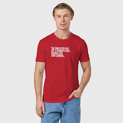 Футболка хлопковая мужская Приоритеная цель джон коннер, цвет: красный — фото 2