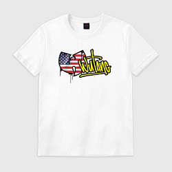 Футболка хлопковая мужская USA Wu-Tang, цвет: белый