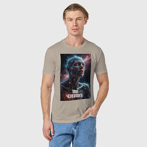 Мужская футболка The Creators - big space celestial / Миндальный – фото 3