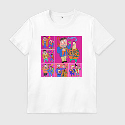 Футболка хлопковая мужская Foody Dudes, цвет: белый