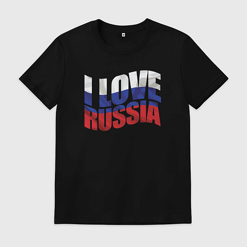 Мужская футболка I love Russia / Черный – фото 1