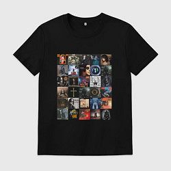 Футболка хлопковая мужская Ozzy Osbourne - обложки, цвет: черный