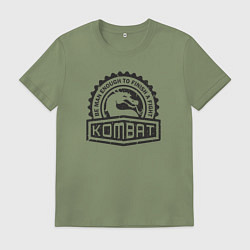 Футболка хлопковая мужская Mortal kombat fight, цвет: авокадо