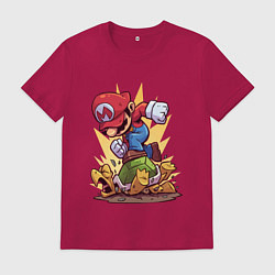 Футболка хлопковая мужская Марио, цвет: маджента