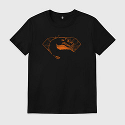 Футболка хлопковая мужская Dragon diamond, цвет: черный