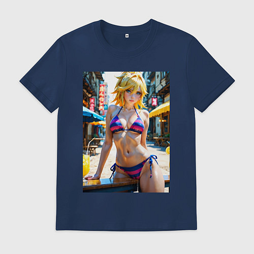 Мужская футболка Труська в откровенном наряде / Тёмно-синий – фото 1