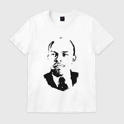 Футболка хлопковая мужская Lenin USSR, цвет: белый