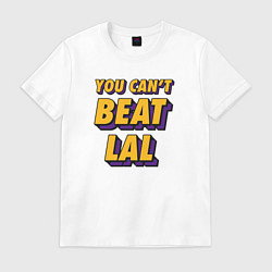Футболка хлопковая мужская Ты не победишь Лейкерс, цвет: белый