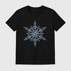 Футболка хлопковая мужская Акадза 3 высшая луна, цвет: черный