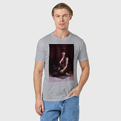 Футболка хлопковая мужская Фанарт персонажа Шэдоухарт из игры Baldurs Gate 3, цвет: меланж — фото 2