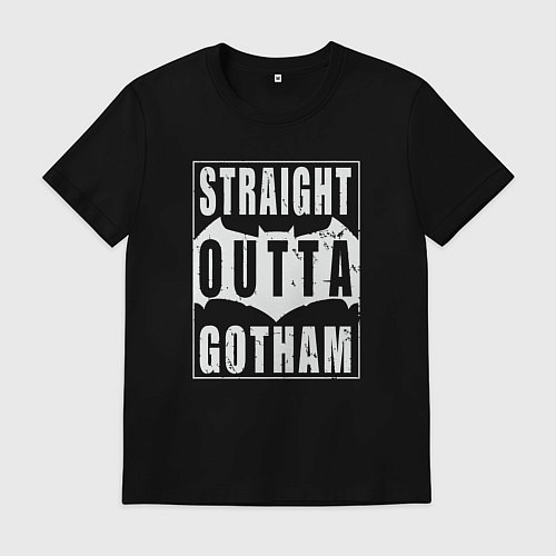 Мужская футболка Прямиком из Готэма / Черный – фото 1