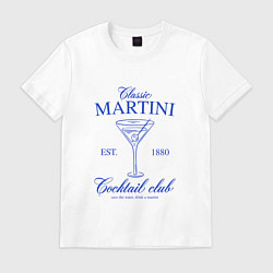 Футболка хлопковая мужская Classic martini, цвет: белый