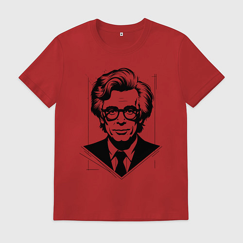 Мужская футболка Энди Уорхол в городском стиле / Красный – фото 1