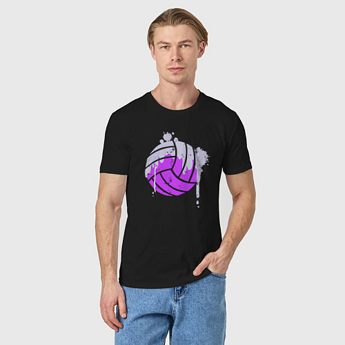 Мужская футболка Purple ball / Черный – фото 3