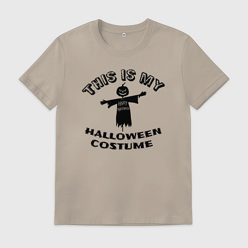 Мужская футболка Это мой хэлоуин костюм с пугалом / Миндальный – фото 1